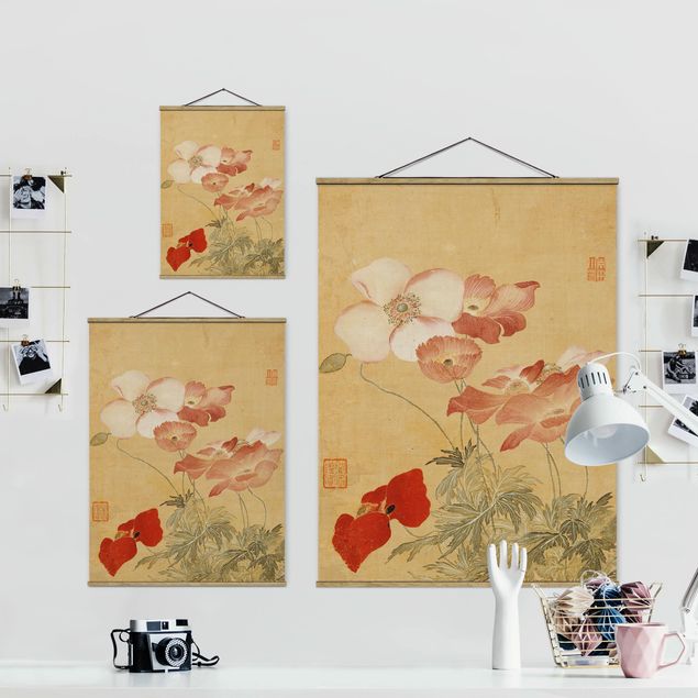 Tableaux florals Yun Shouping - Coquelicot