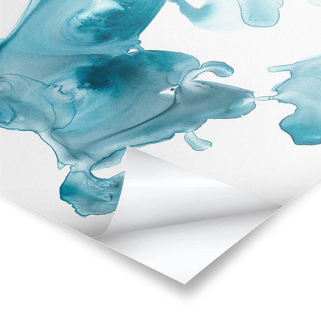 Poster abstrait - Aquamarine In The Haze II