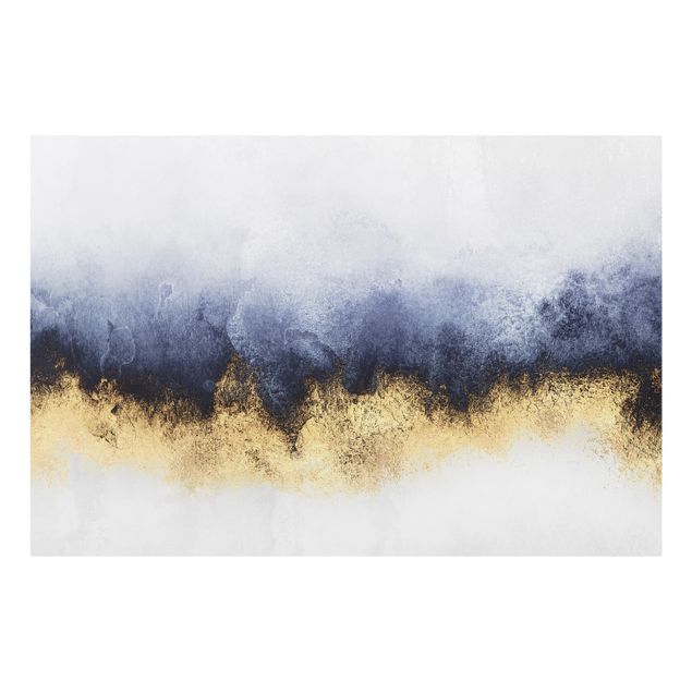 Tableaux de Elisabeth Fredriksson Ciel nuageux avec or