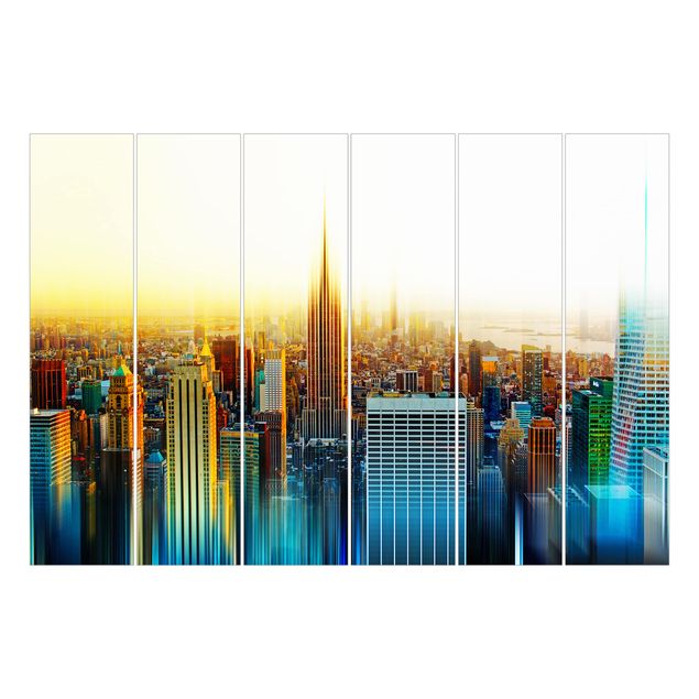 Panneaux coulissants abstraits Abstrait de Manhattan