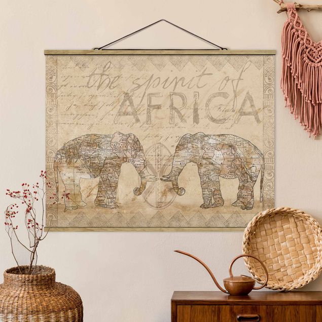 Déco mur cuisine Collage Vintage - Esprit d'Afrique