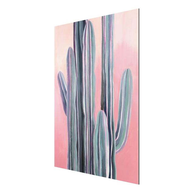 Tableaux fleurs Cactus Sur Rose I