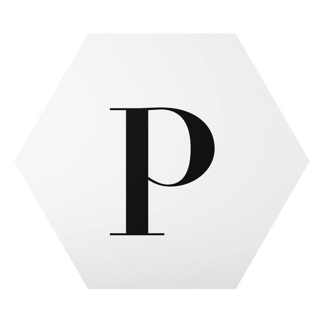 Tableaux muraux Lettre Serif Blanc P