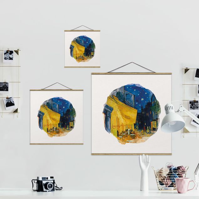 Tableaux moderne Aquarelles - Vincent Van Gogh - Terrasse de café à Arles