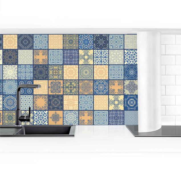 Tableaux de Andrea Haase Sunny Mediterranian Tiles With Blue Joints II