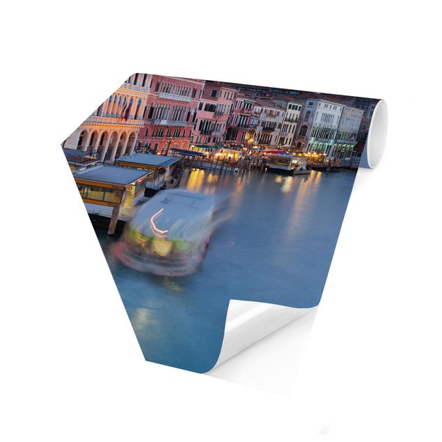 Papier peint hexagonal Soirée sur le Grand Canal à Venise
