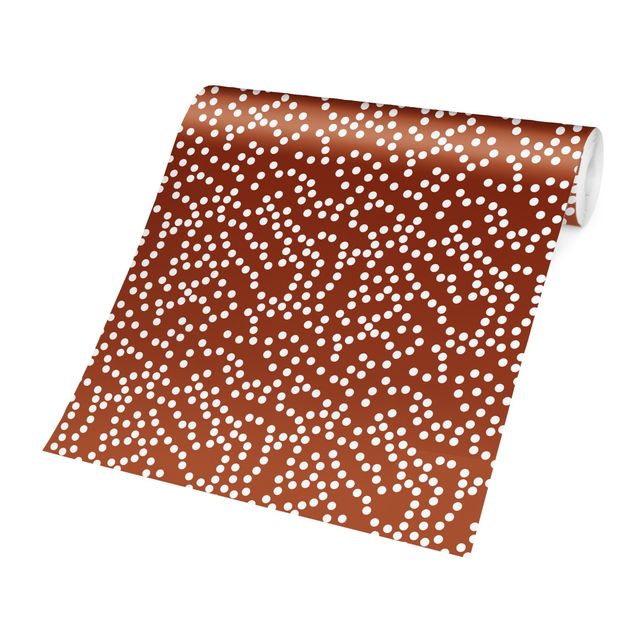 Papier peint - Aboriginal Dot Pattern Brown