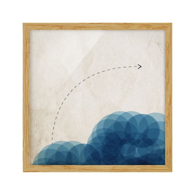 Tableaux reproductions Formes abstraites - Cercles en bleu