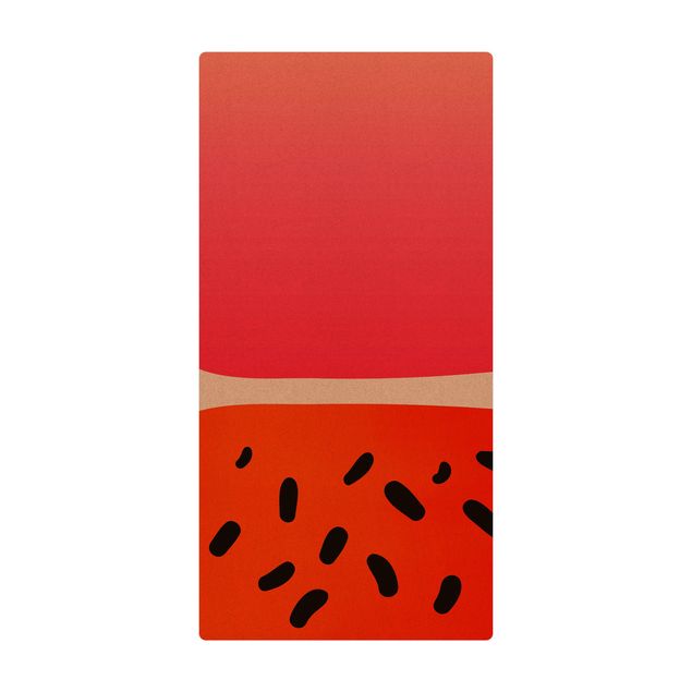 Tapis en liège - Abstract Shapes - Melon And Pink - Format portrait 1:2