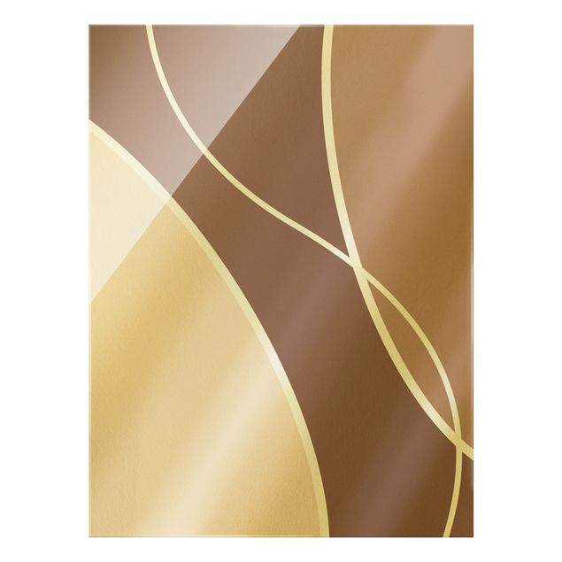 Tableaux muraux Formes abstraites - Rose pâle et beige II