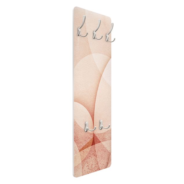 Porte-manteau - Abstract Graphics In Peach-Colour