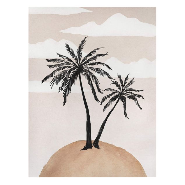 Tableaux muraux Abstract Island Of Palm Trees