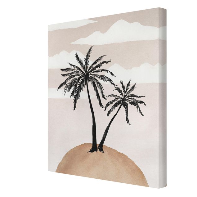Toile murale Abstract Island Of Palm Trees