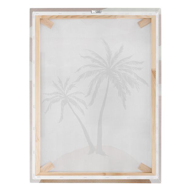 Tableau sur toile - Abstract Island Of Palm Trees - Format portrait 3:4