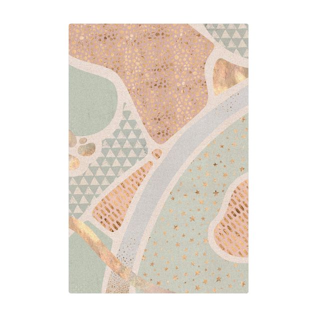 Tapis en liège - Abstract Seascape Pastel Pattern - Format portrait 2:3