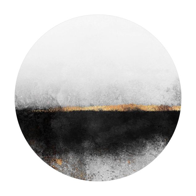Tableaux de Elisabeth Fredriksson Horizon doré abstrait noir et blanc
