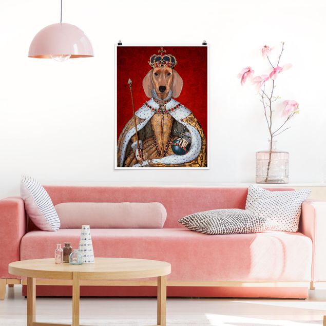 Tableaux chiens Portrait d'animal - Reine Teckel