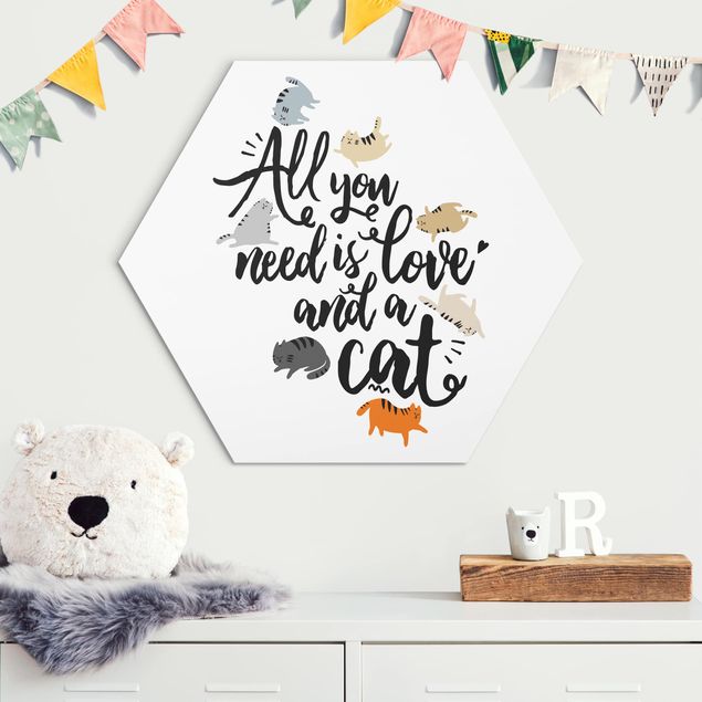 Décorations cuisine All You Need Is Love And A Cat