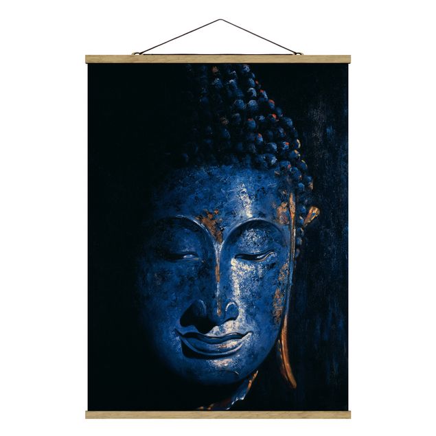 Tableau deco bleu Bouddha de Delhi