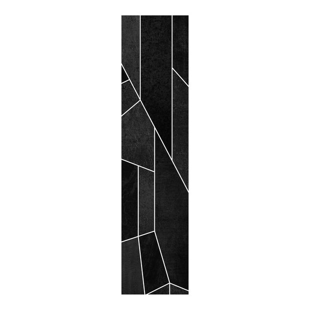 Panneaux coulissants avec dessins Aquarelle géométrique noire et blanche