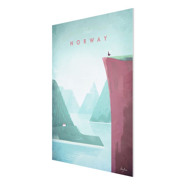 Tableaux montagnes Poster de voyage - Norvège