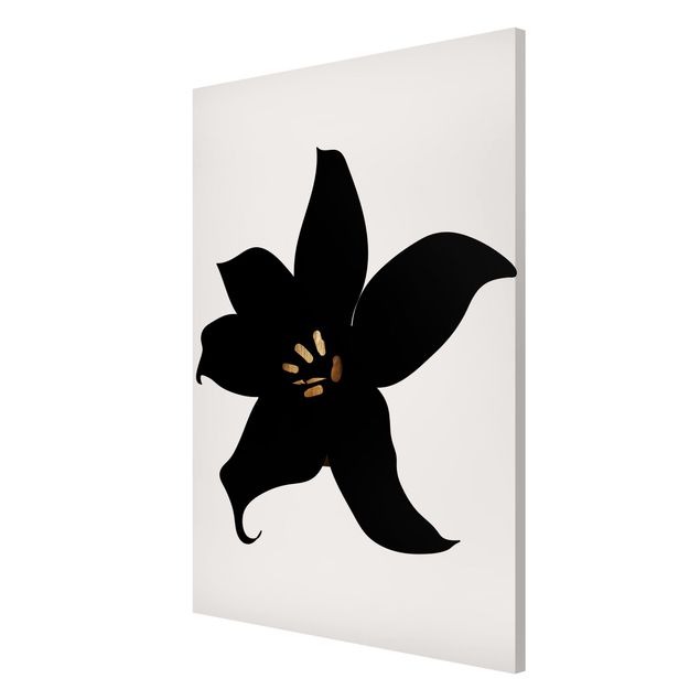Tableaux orchidées Monde végétal graphique - Orchidée noire et or
