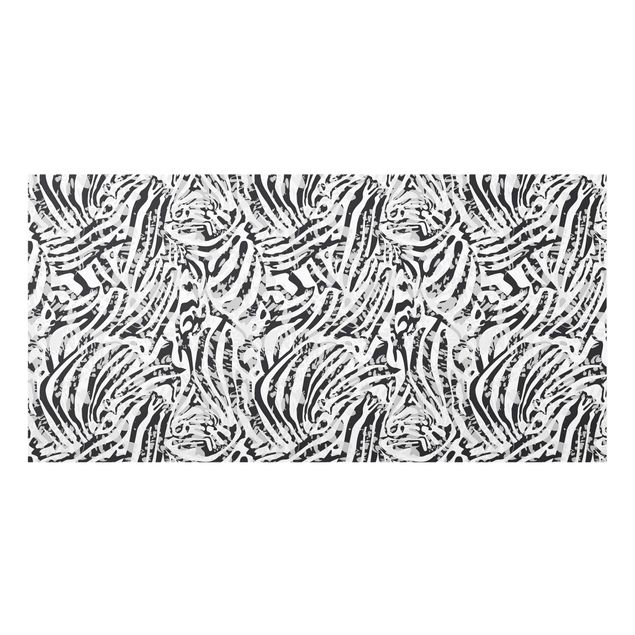 Fonds de hotte - Zebra Pattern In Shades Of Grey - Format paysage 2:1