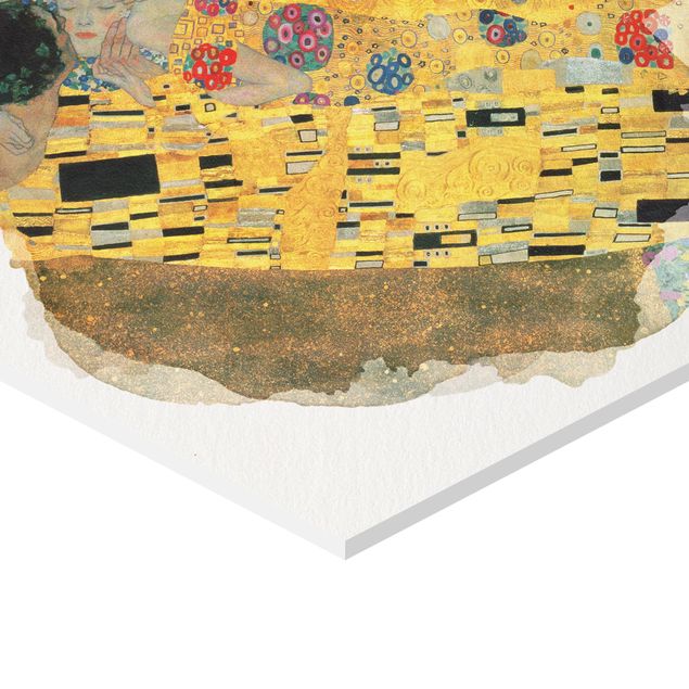 Klimt tableau Aquarelles - Gustav Klimt - Le baiser
