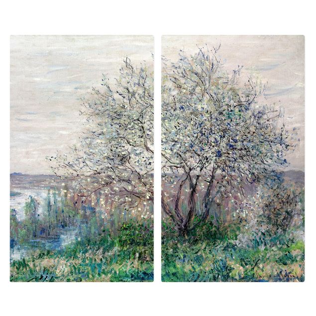 Protection plaque de cuisson Claude Monet - Le printemps à Vétheuil