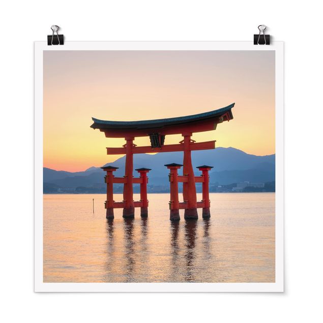 Tableau montagne Torii à Itsukushima