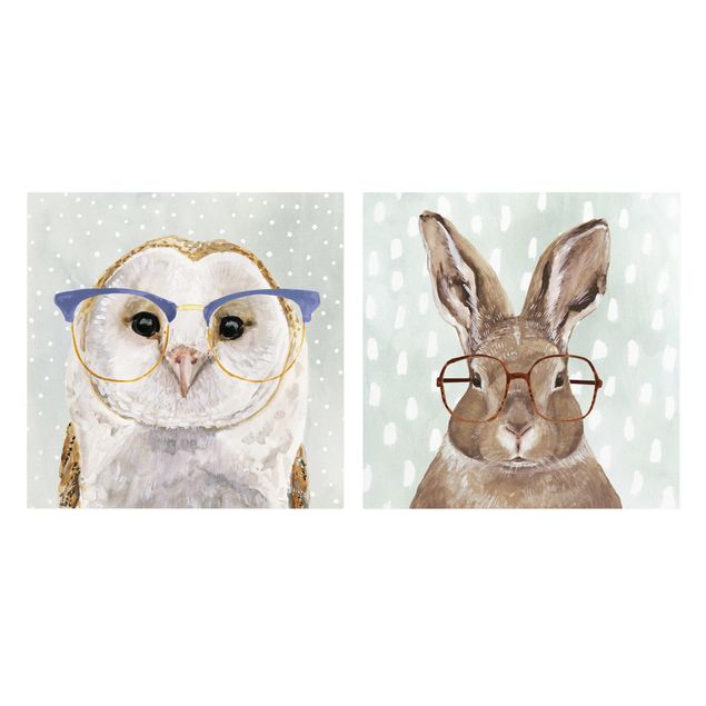 Tableau décoration Bespectacled Animals Lot I