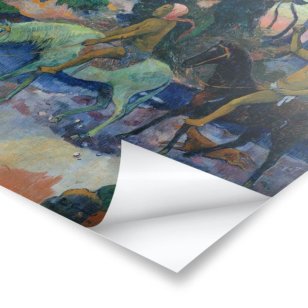 Tableau deco bleu Paul Gauguin - L'évasion, le gué