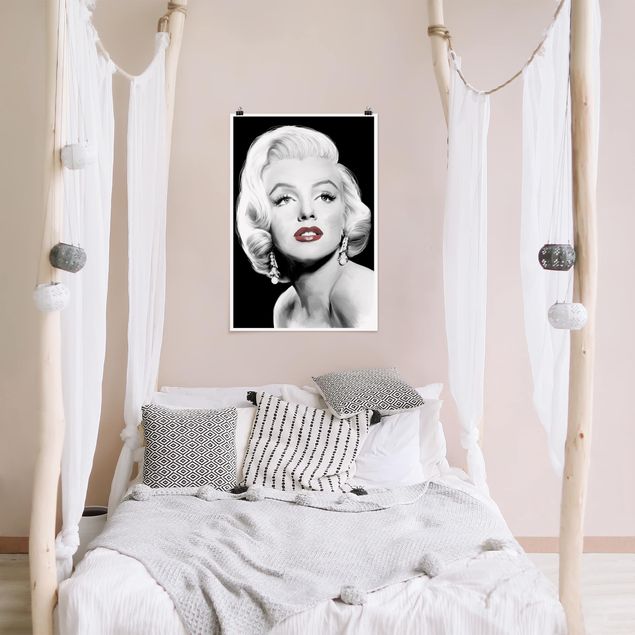 Tableau moderne Marilyn avec des boucles d'oreilles