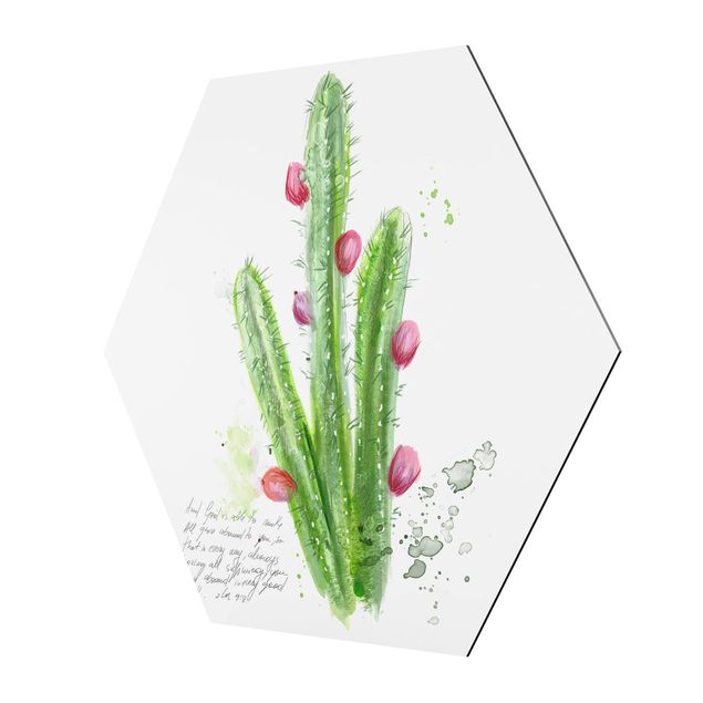 Tableaux muraux Cactus avec verset biblique II