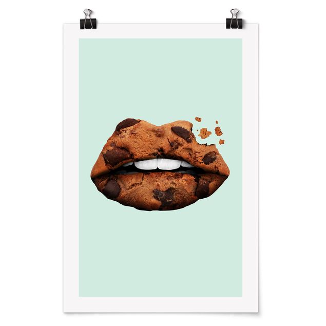 Posters reproductions Lèvres avec Biscuit