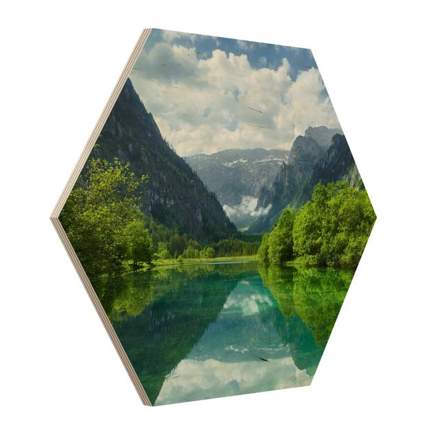 Tableau décoration Lac de montagne avec reflet de l'eau