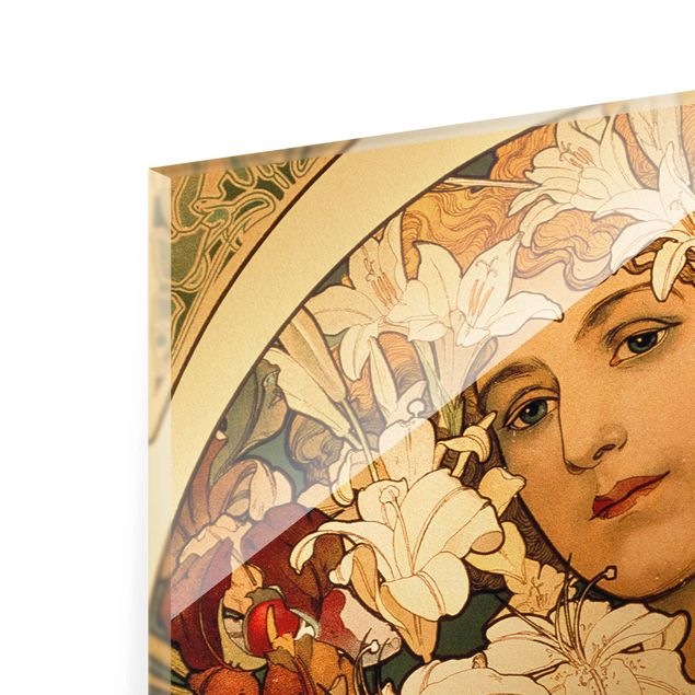 Tableau style vintage Alfons Mucha - Fleur