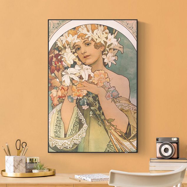 tableaux floraux Alfons Mucha - Fleur