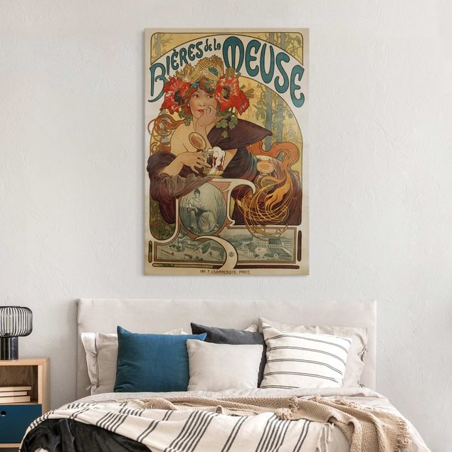 Tableaux art nouveau Alfons Mucha - Affiche pour La Meuse Bière