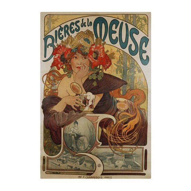 Tableau artistique Alfons Mucha - Affiche pour La Meuse Bière