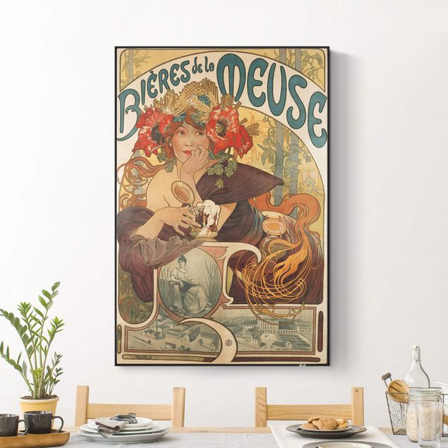 Déco mur cuisine Alfons Mucha - Affiche pour La Meuse Bière