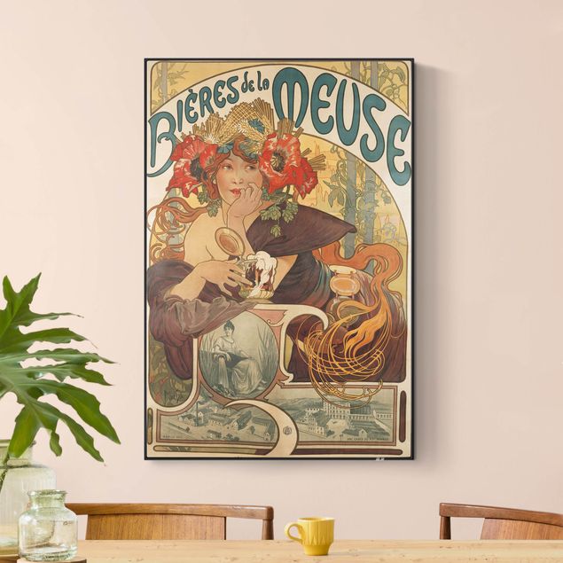 Tableaux klimt Alfons Mucha - Affiche pour La Meuse Bière