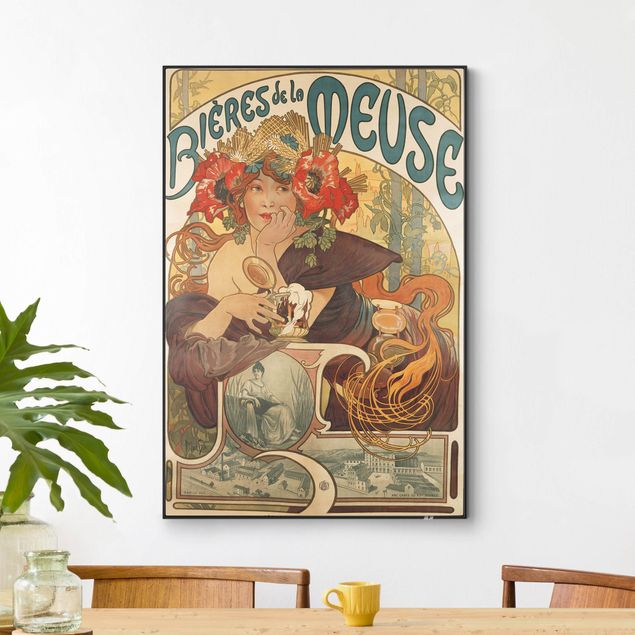 Décorations cuisine Alfons Mucha - Affiche pour La Meuse Bière