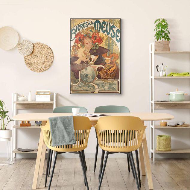 Tableaux coquelicots Alfons Mucha - Affiche pour La Meuse Bière