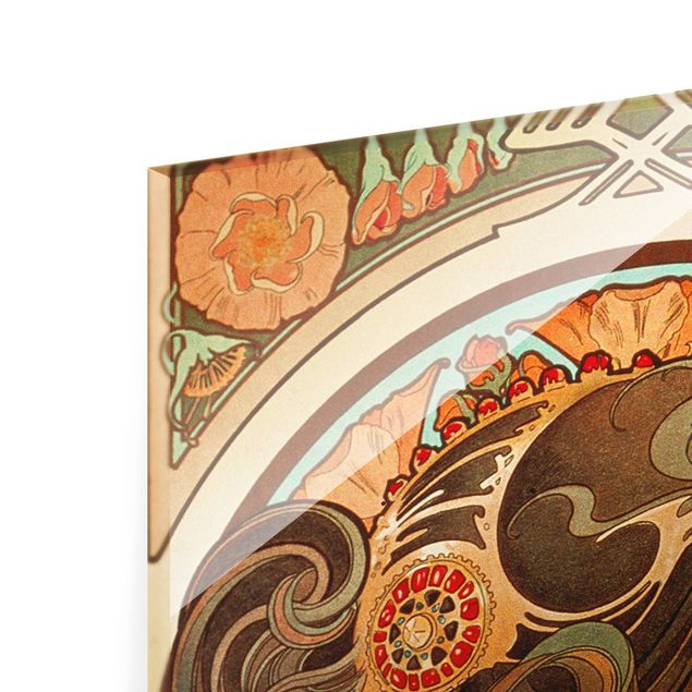 Tableau fleurs Alfons Mucha - La primevère