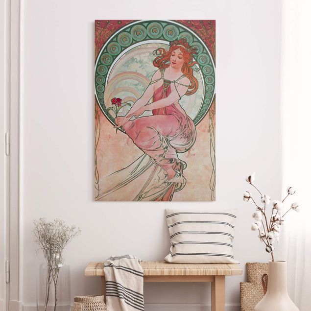 Tableaux vintage Alfons Mucha - Quatre arts - La peinture