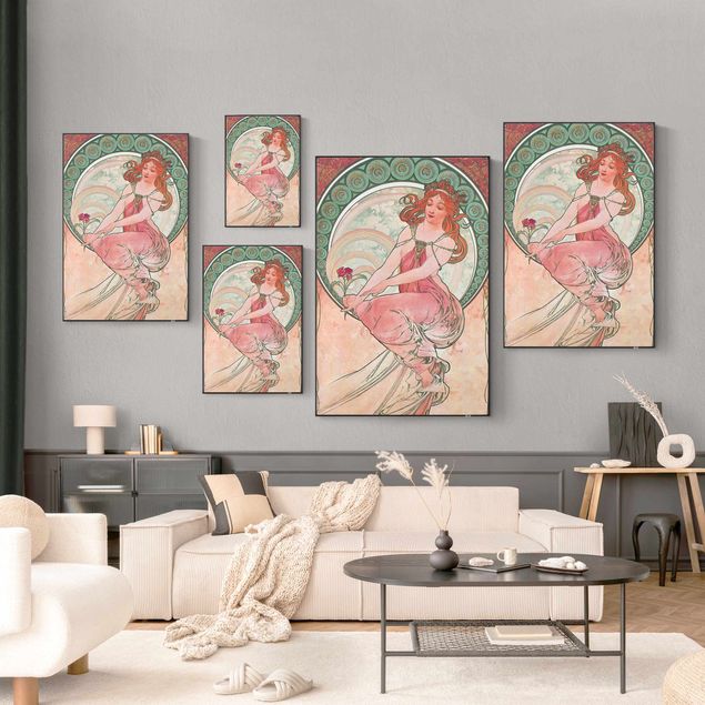 Tableaux reproductions Alfons Mucha - Quatre arts - La peinture