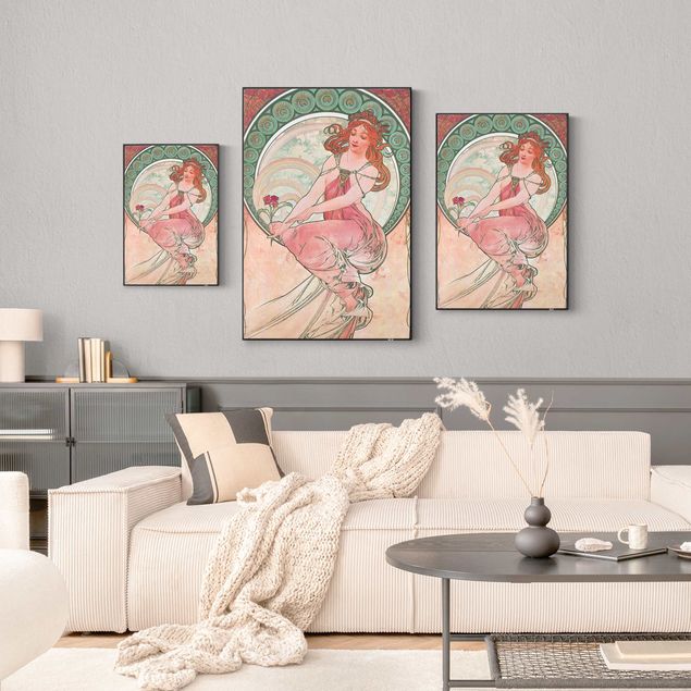Tableaux reproduction Alfons Mucha - Quatre arts - La peinture