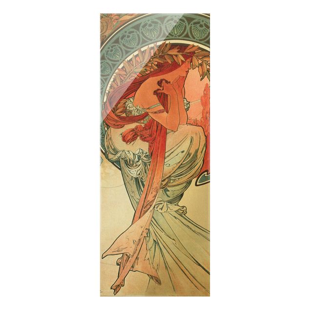 Tableaux vintage Alfons Mucha - Quatre arts - Poésie