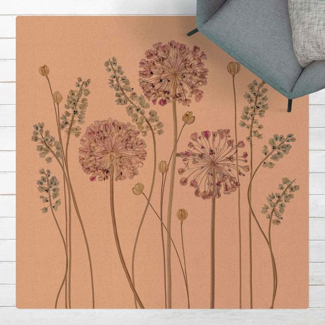 tapis contemporain Illustration d'Allium